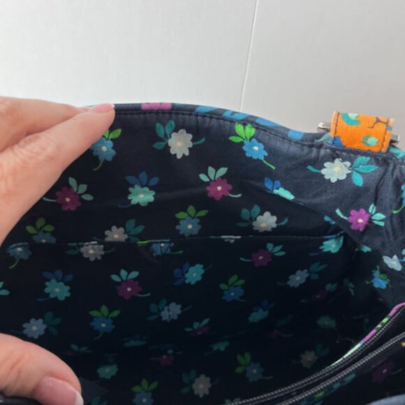 Vera Bradley Midnight Blues Floral Quilted Shoulder Bag - Picture 5 of 9